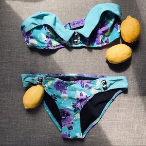 Floral Bandeau Bikini by Material Girl